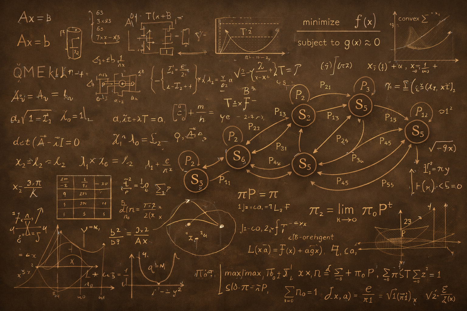 linear algebra, markov chains, optimatization photo